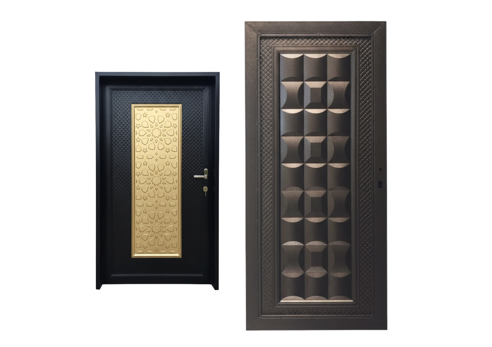 Grey White and Blue Geometric Modern Business Flyer